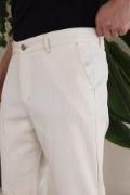 Erkek Casual Slim Fit Cord Desenli Kumaş Pantolon resmi
